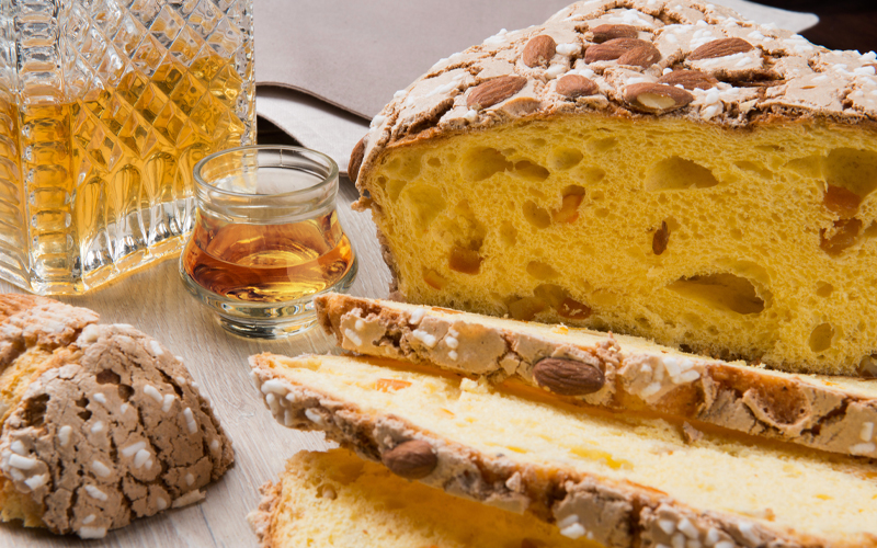 Colomba Cake cut open