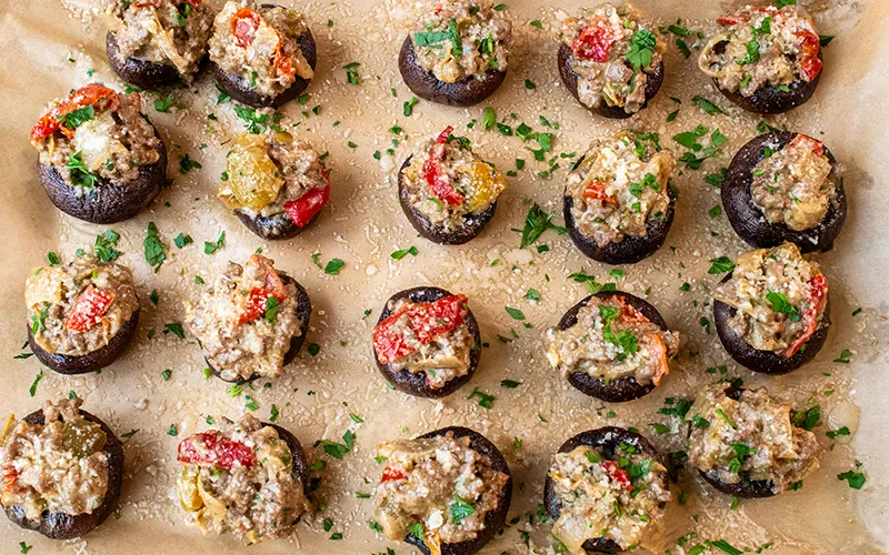 Cheesesteak Stuffed Mushrooms