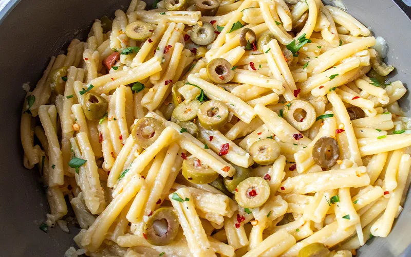Lemon and Olive Casarecce