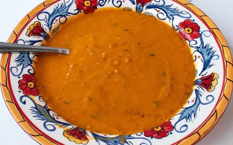 Roasted Tomato & Green Olive Soup