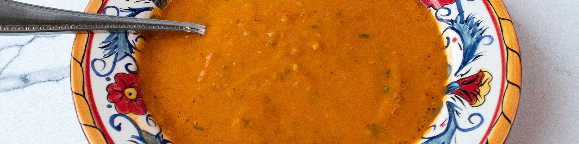 Roasted Tomato & Green Olive Soup
