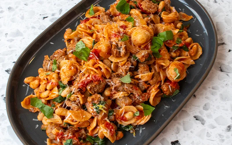 Sausage & Cherry Tomato Orecchiette