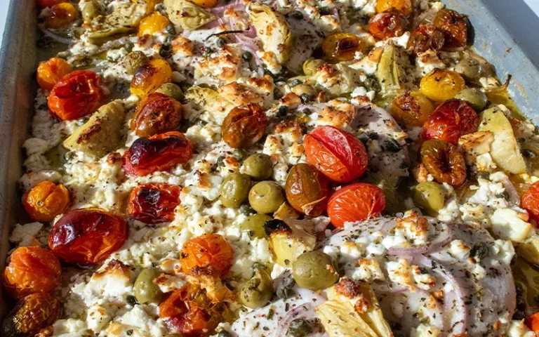 Sheet Pan Chicken with Olives