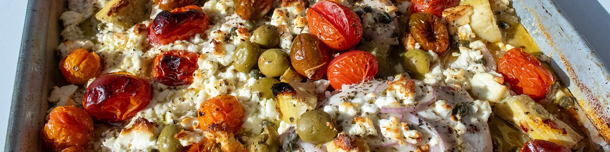 Sheet Pan Chicken with Olives