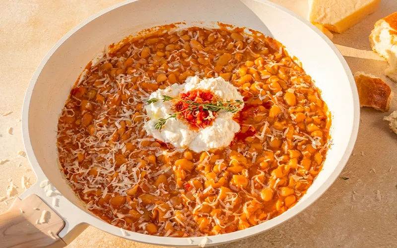 Garlic Tomato Bean Skillet