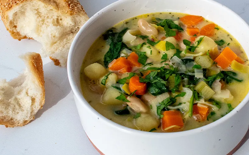 Creamy White Bean & Mini Gnocchi Soup