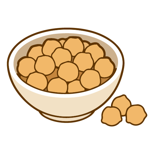 bowl of chickpeas vector