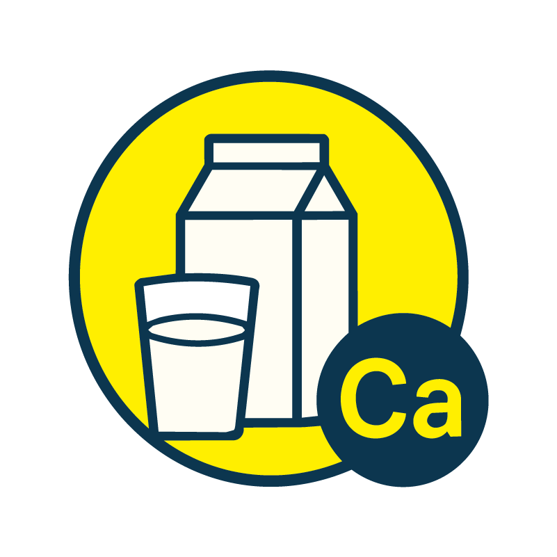glass of milk with cartoon