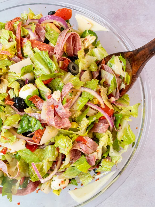 Italian Chopped Salad with Hoagie Spread Dressing