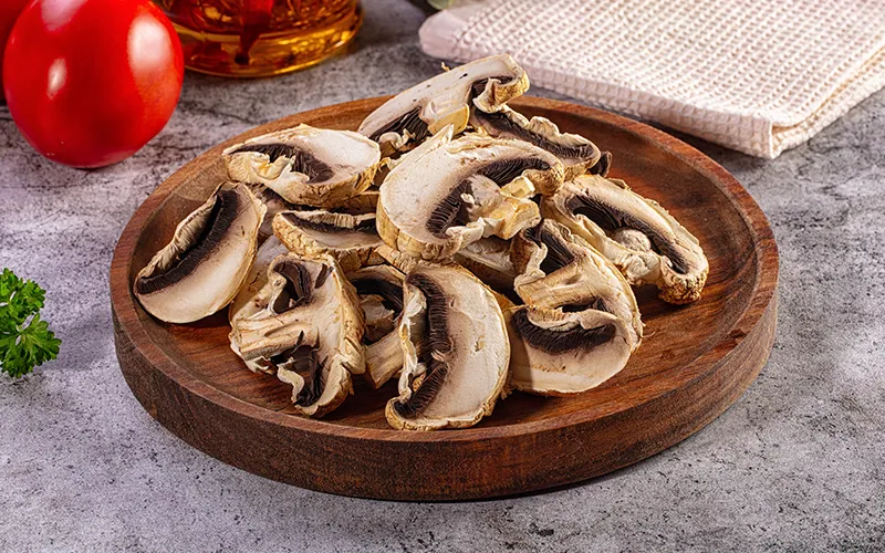 Mushrooms on plate