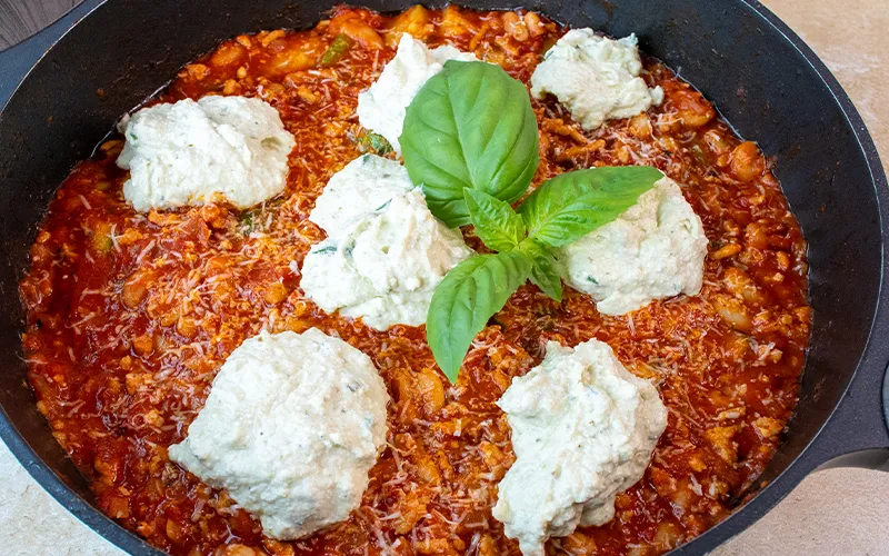 Whipped Ricotta Chicken Skillet
